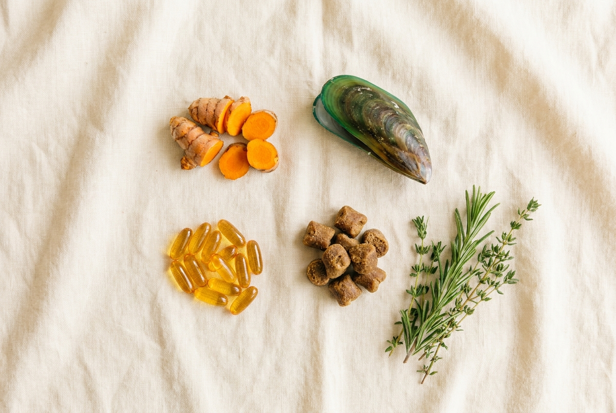 The active ingredients: turmeric, green-lipped mussel, fish oil and the soft chews
